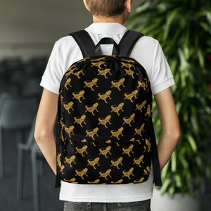 Bearded Dragon Backpack, Bearded Dragon Pattern School Bag, Travel Backpack, College Backpack Gift, Bearded Dragon Lover Theme Kid Backpack