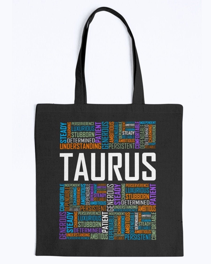 Taurus Words Tote Bag Taurus Gift Co worker Office Gifts Etsy
