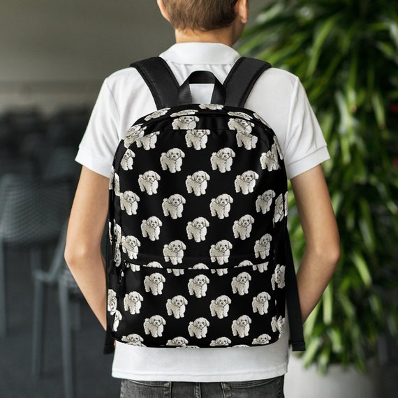 Maltese Dog Backpack Maltese Dog Pattern School Bag Travel Etsy