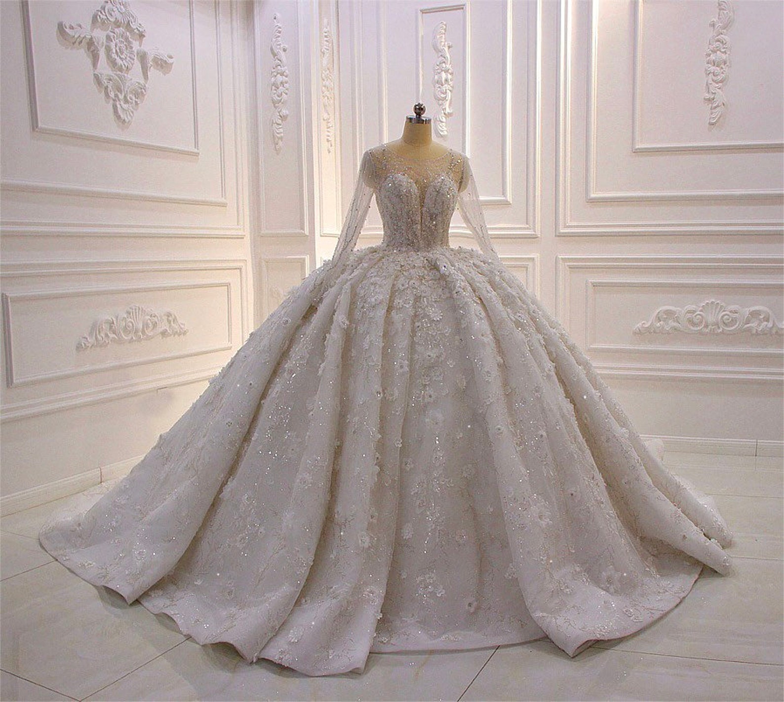 LUXURY Wedding Dress PRIMADONNA Sparkling Bridal Dress 2022 - Etsy