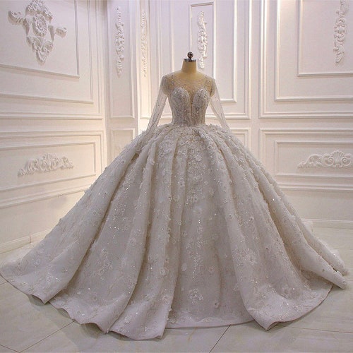 LUXURY Wedding Dress EMPIRE Sparkling Bridal Dress 2021 - Etsy