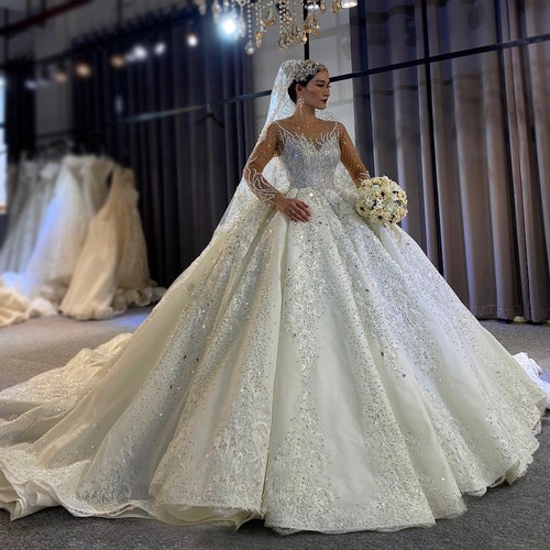 LUXURY Wedding Dress ISABEL Sparkling Bridal Dress 2022 - Etsy