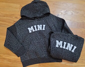 Black leopard KIDS hoodie