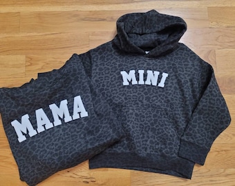 Black leopard hoodie