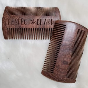 Wooden beard/mustache comb