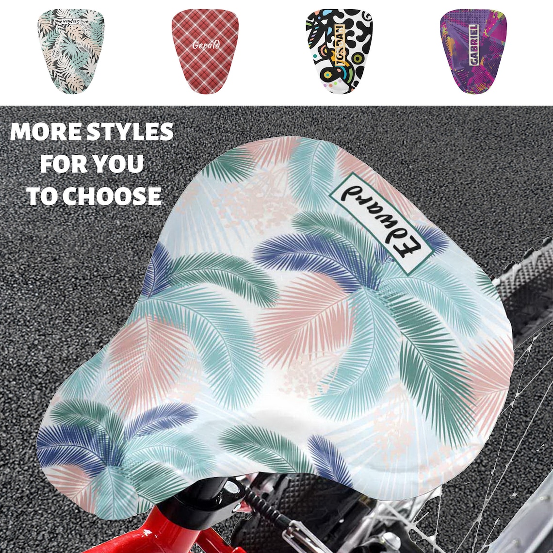 Custom Waterproof Bicycle Seat Cover With Name or Photo Etsy