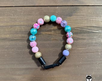 Bolo de aniversário | Gato | Coleira de gato com miçangas personalizada | Personalizada | Durável | Única
