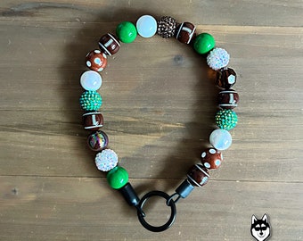 Fußball Saison | Personalisierte Perlen Hundehalsband | Angepasst | Langlebig | Einzigartig