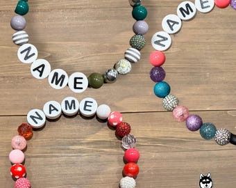 Nome | Complemento | Coleira personalizada para cães com miçangas