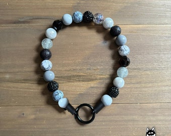 Reputação | Coleira de cachorro com miçangas personalizada | Personalizado | Durável | Exclusivo