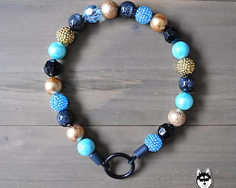 Noites Árabes | Coleira de cachorro com miçangas personalizada | Personalizado | Durável | Exclusivo