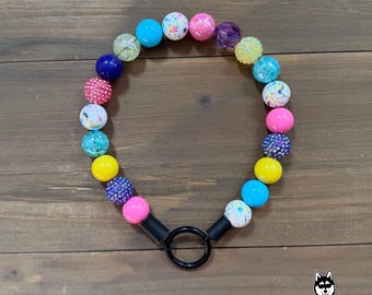 Tutti Frutti | Coleira personalizada com miçangas para cães | Personalizada | Durável | Exclusiva