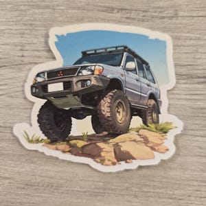 Mitsubishi Pajero Off roader Sticker 4 inches.