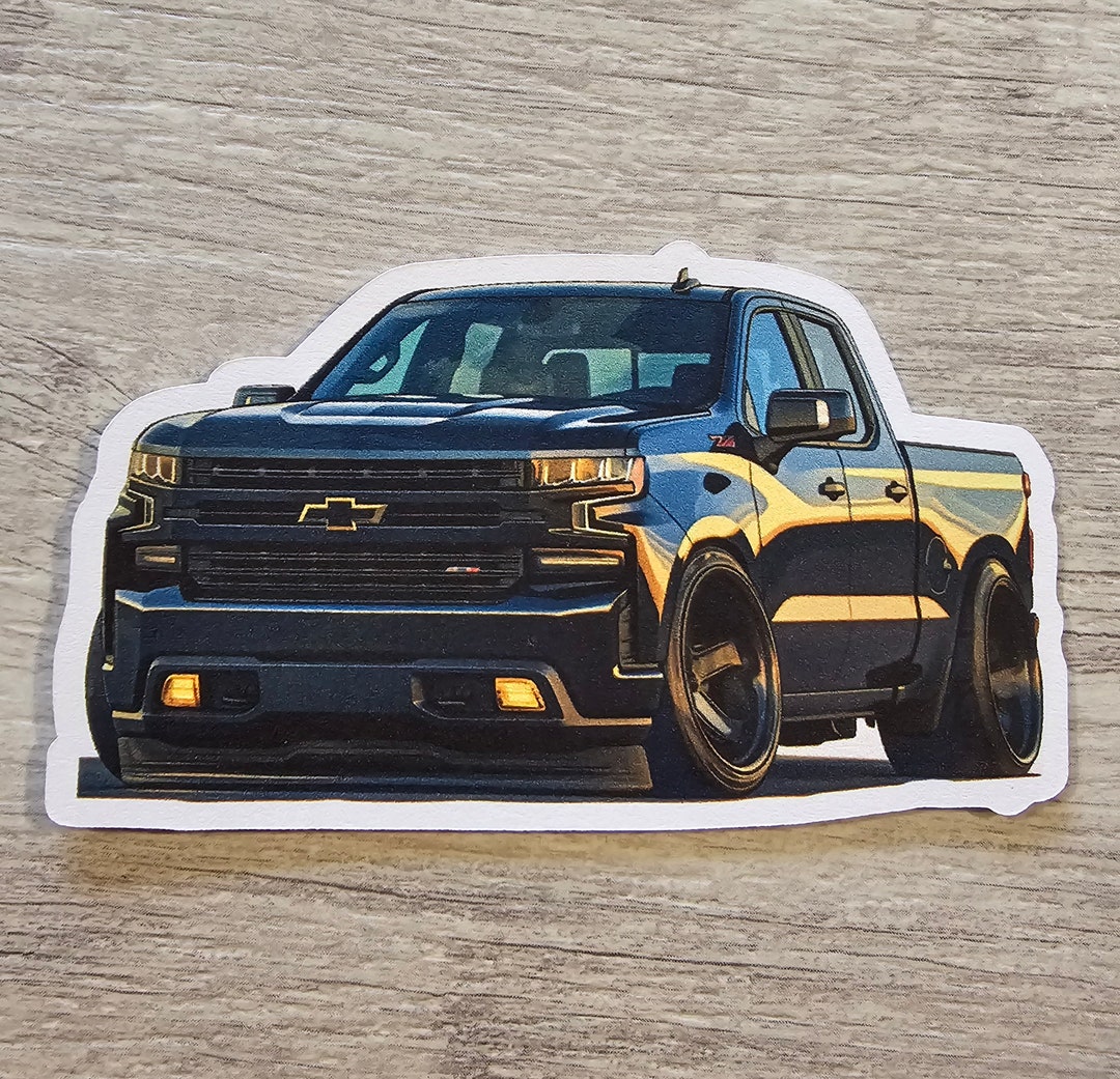 Chevy Silverado Lowered Sticker 4 Inches. - Etsy