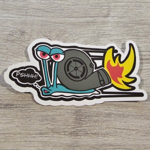 Gary the Turbo Snail Sticker 4 inches.