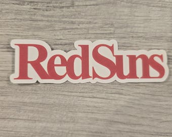 Initial D Anime Red Suns Sticker 4 Inches