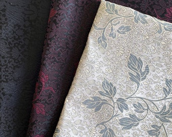 Satin Blatt | Seidenbrokat Stoff Per Hand gemustert, 30"breit | Filigraner Seidenbrokat Stoff, Jugendstil