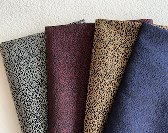 Belvedere | Silk Brocade Fabric by the Half Yard, 30" Wide | Damask, Filigree, Gothic, Tracery