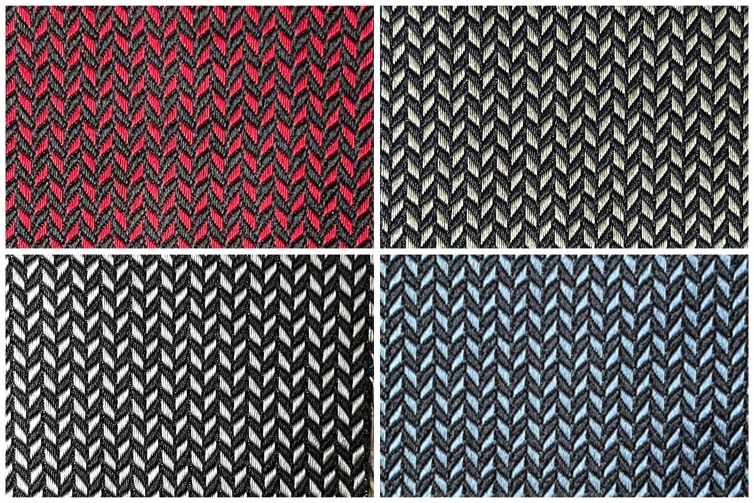 Chevron | Silk Satin Brocade Fabric by the Half Yard, 55