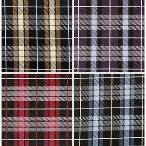 Plaid | Silk Brocade by the Half Yard, 30&quot;, 36&quot;, 40&quot;, 55&quot; Wide | 5 Colors | Grid, Stripes, Checkered, Shiny