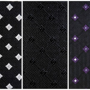 Fairmont | Silk Brocade Fabric by the Half Yard, 50&quot; Wide | 3 Colors | Diamond, Stripe, Chainlink, Woven, Geometric, Grid
