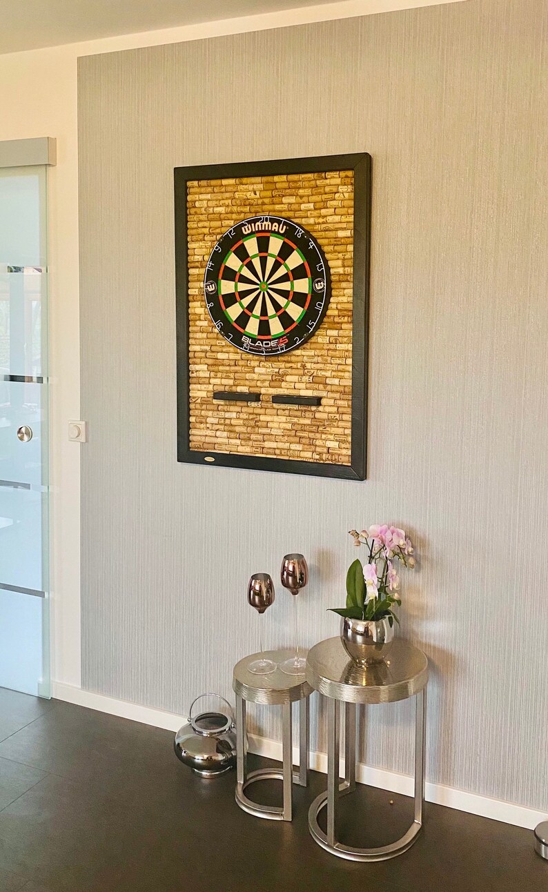 Cork Dart Board Wall Protection / Catch Ring With Dartboard Etsy UK