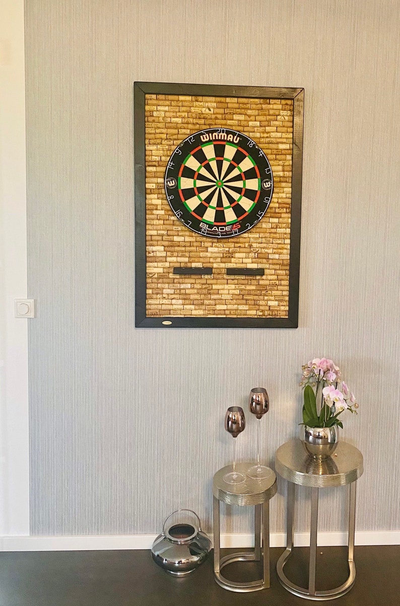 Cork Dart Board Wall Protection / Catch Ring With Dartboard Etsy UK