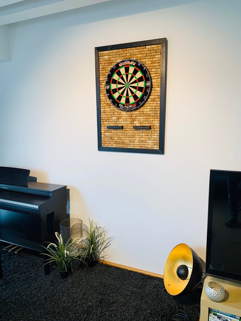 Cork Dart Board Wall Protection / Catch Ring With Dartboard Etsy UK
