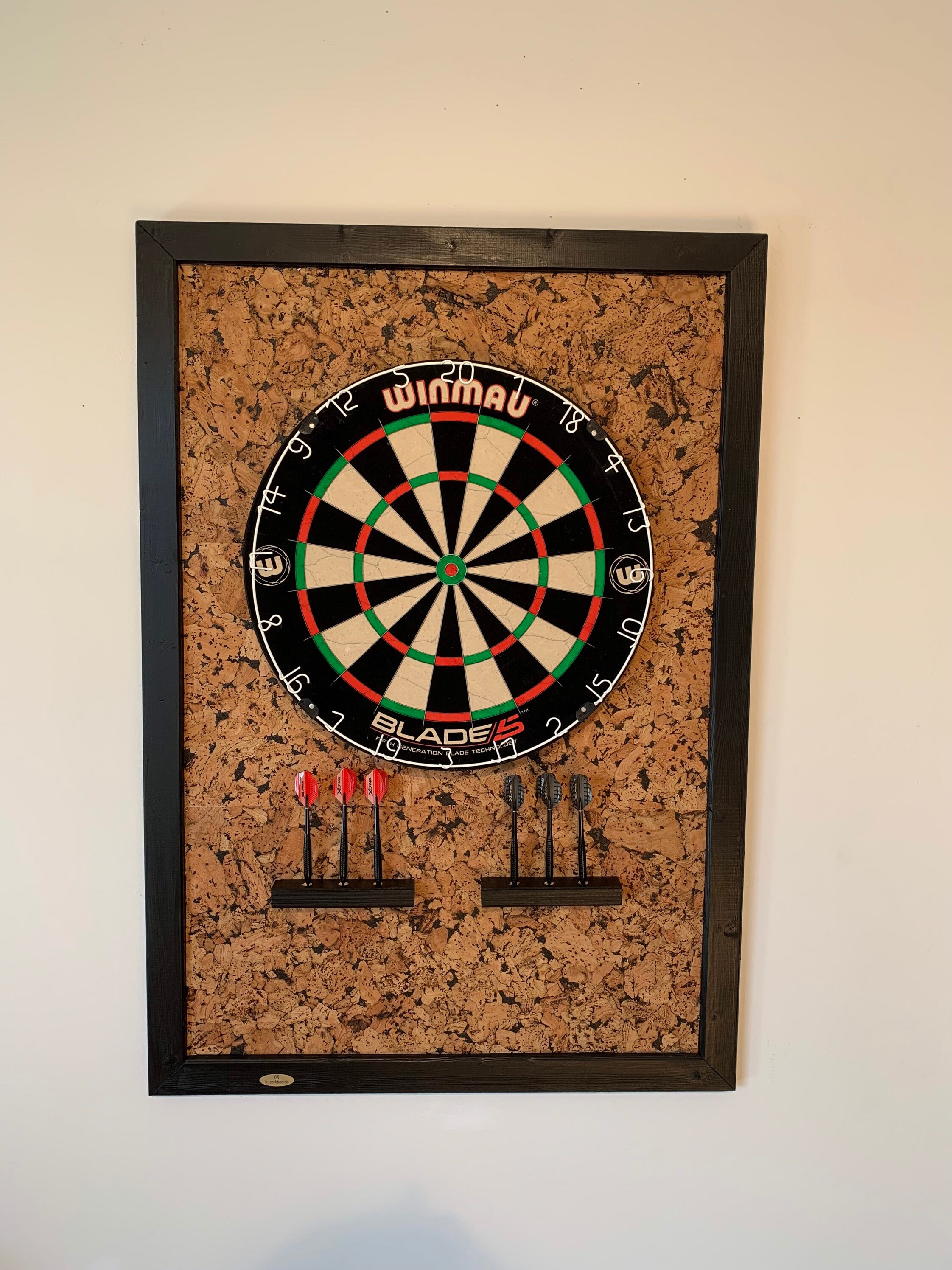 Dart Wall Protection Made of Cork for Dart Boards / Dart Catch Ring 