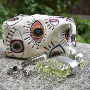 Trousse de toilette en coton imprimé