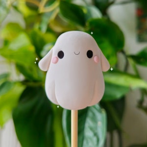 Ghost, Keychain, Charm, Plant Pot Accessory, Figurine, Sculpture, Trinket, Handmade Clay Gift
