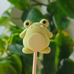 Frog, Keychain, Charm, Plant Pot Accessory, Figurine, Sculpture, Trinket, Handmade Clay Gift