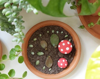 Handmade mushroom plant accessorie, Plant friend, Toadstool, Garden accessories, Urban jungle, Plant accessory, Cute, Kawaii, gift