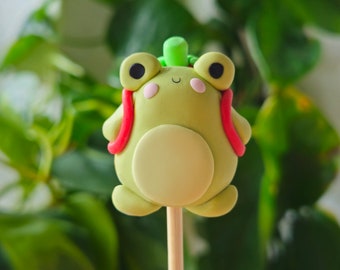 Erdbeer Rucksack Frosch Pflanze Buddy, Kröte Topf Kumpel, Freund, niedlich, Kawaii, Hausgarten Dekor, Zimmerpflanze Geschenk, Figur, Terrarium Accessoire