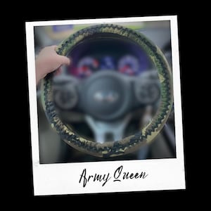 Army Queen Steering Wheel Cover