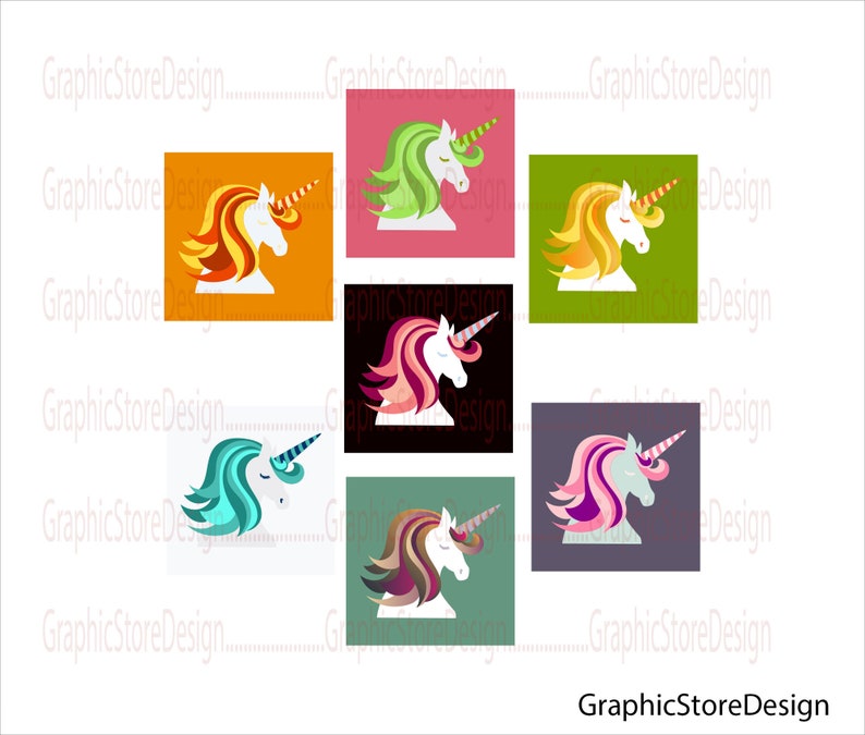 Download Clip Art Art Collectibles Bundle Unicorn Bundle Unicorn Cricut Unicorn Hair Svg Cricut Unicorn Svg 7 Pack Magical Unicorn Svg Unicorn Colour Pack Unicorn Svg