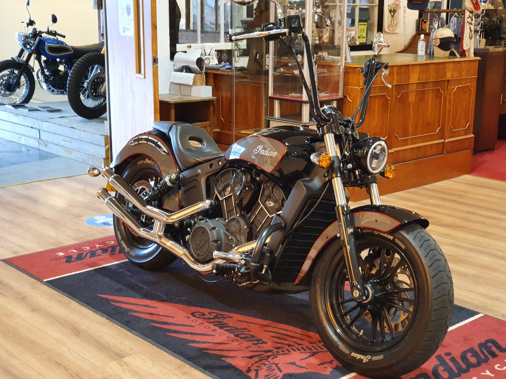 Indian Scout Ape Hanger Handlebar & Shim Kit 13.5 Rise Etsy