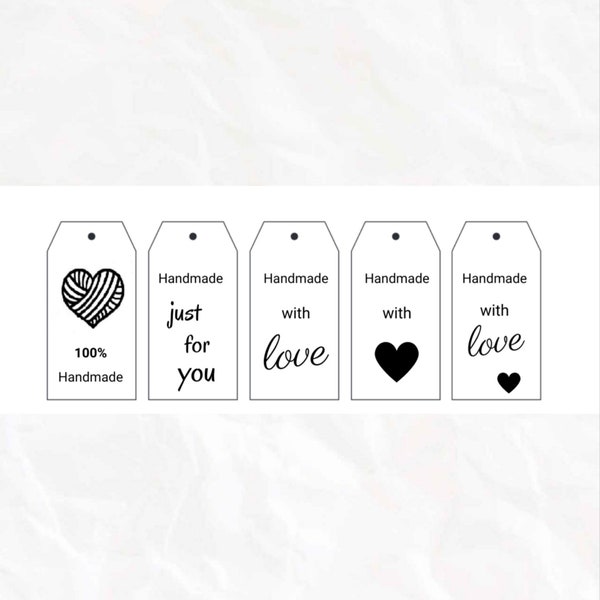 Printable Handmade with Love Tags -Labels for handmade items