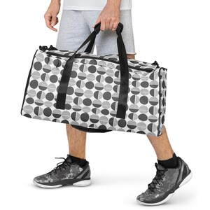 Silver Circle - Designer Fashion Travel Duffle Bag Wit