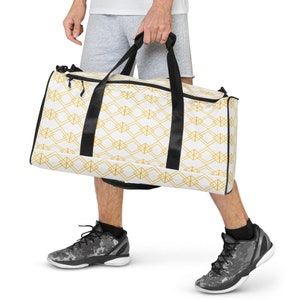 White Diamond - Designer Fashion Travel Duffle Tas