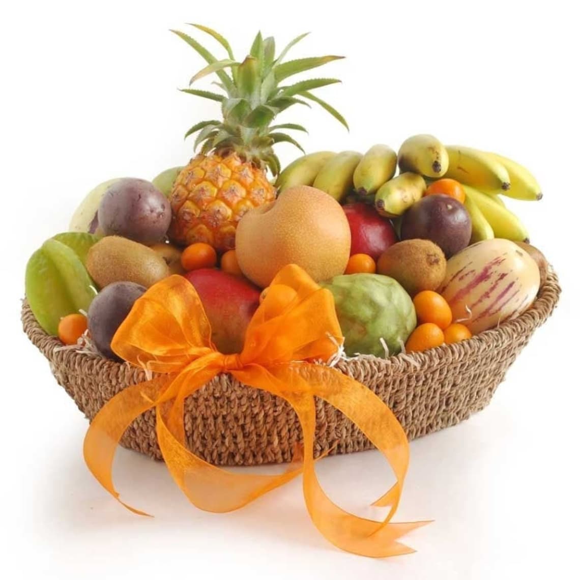 Deluxe Exotic and Tropical Fruit Basket Etsy
