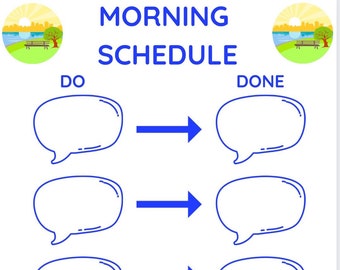 Visual Schedule Chart-Daily Routine Chart-DO DONE Move Chart-Speech Therapy Digital Download-Autism Visual Schedule-Routine Board-First Then