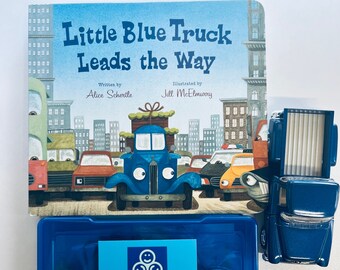 Story Kit-Little Blue Truck Leads the Way-Story Objects-Speech Therapy Mini Objects-Speech Minis-Story Kit-Little Blue Truck Book Objects