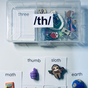 Speech Therapy Mini Objects Set of Trinkets With Cards PICK YOUR SOUND ...