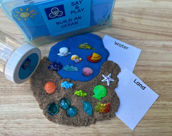 OCEAN Play Kit-Ocean Theme Play-Speech Therapy Mini Objects-Ocean Trinkets-Speech Therapy-Ocean Minis for Speech