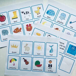 Alphabet Flash Cards Digital Download - Beginning Sound Flash Cards - Learn the Alphabet Printable Cards