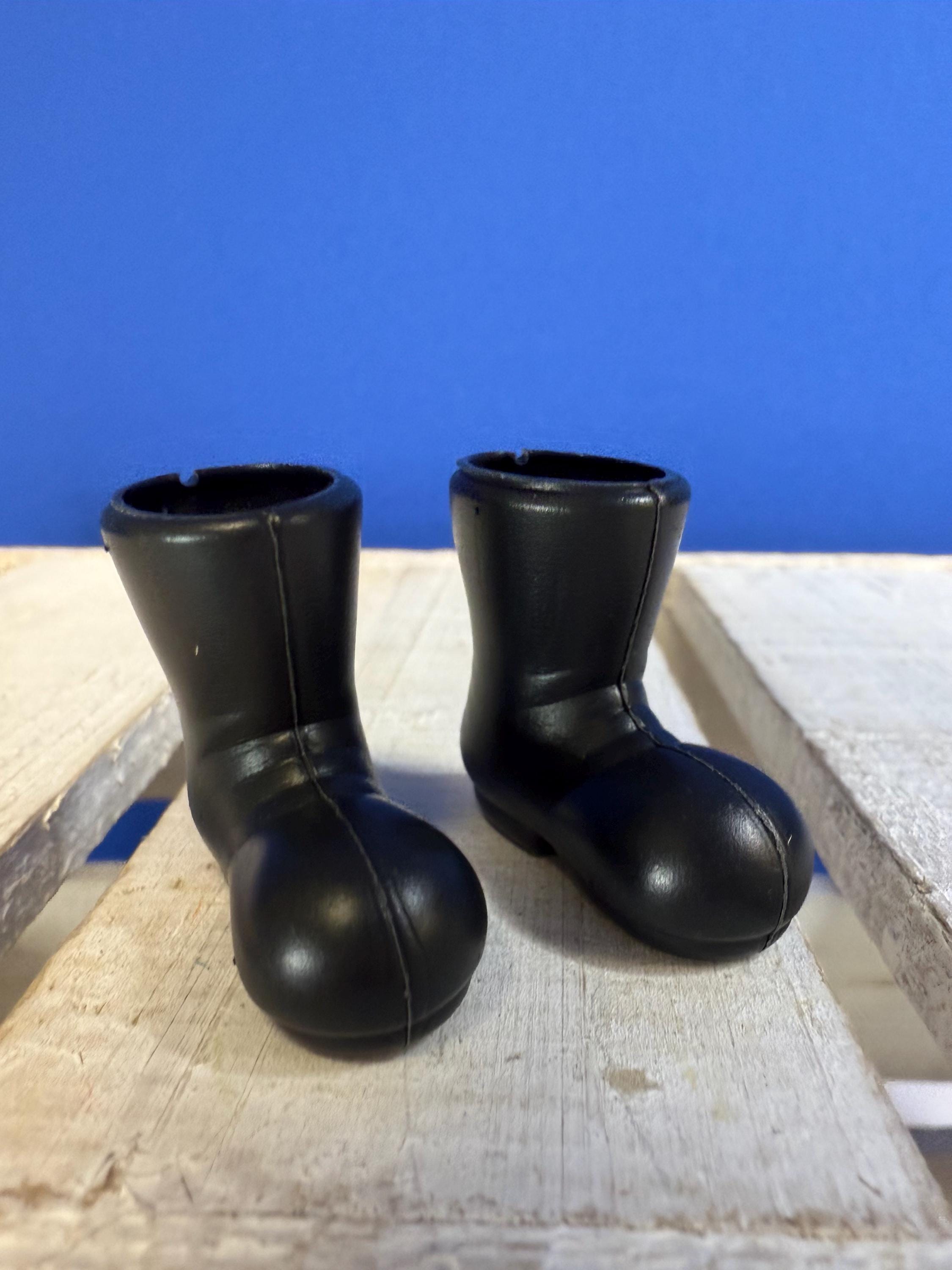 Miniature Black Santa Boots - Etsy