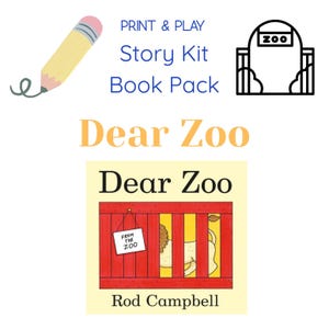 Paquete complementario del kit de cuentos - Querido Zoo ACTIVIDADES IMPRIMIBLES Extensión del libro de descarga instantánea