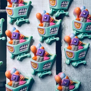 Miniatur Einkaufswagen Schmuckstück Logopädie Mini Objekte Lebensmittelgeschäft Minis Sagen und Spielen