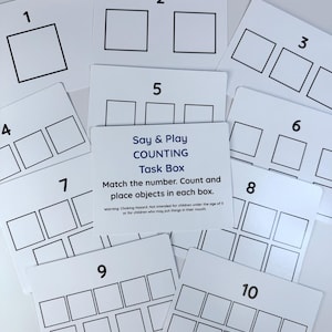 Counting Task Box with Mini Objects | Numbers & Quantity | Play-Based Learning Tool
